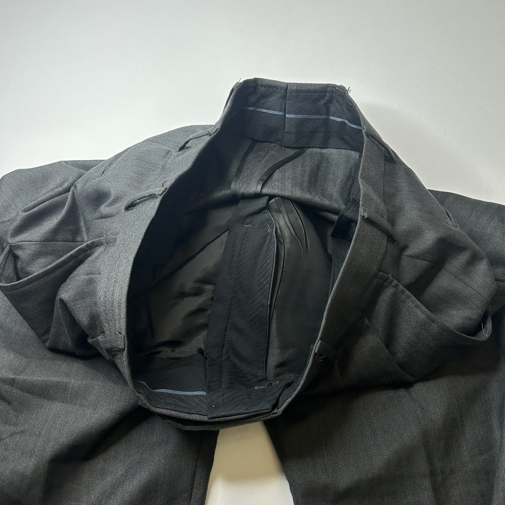 Brooks Brothers 1818 Madison Suit Pants Mens 36x30 Charcoal Gray 100% Wool USA - Picture 9 of 14